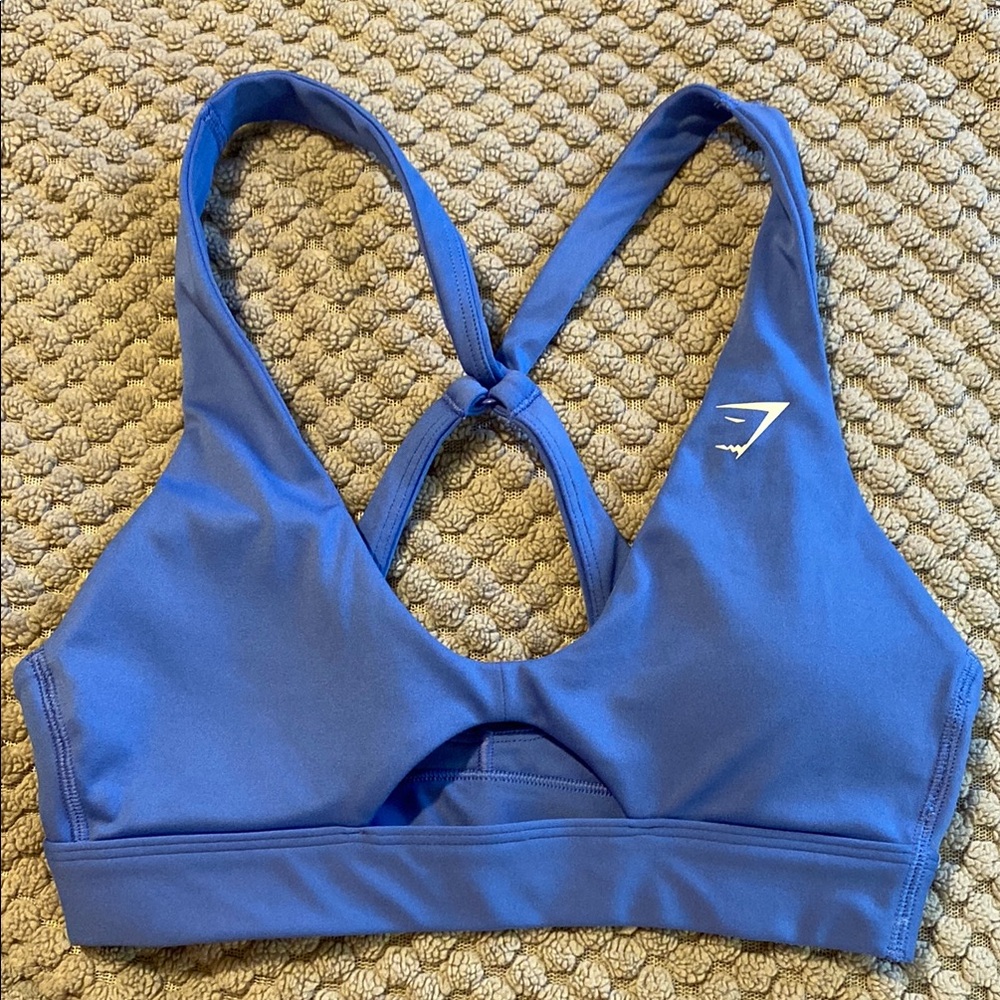 Gymshark Peek A Boo Sports Bra Iris Blue